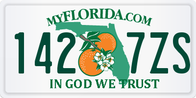 FL license plate 1427ZS