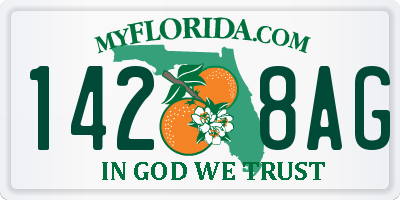 FL license plate 1428AG