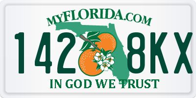 FL license plate 1428KX