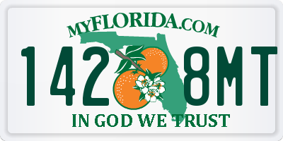 FL license plate 1428MT