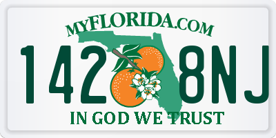 FL license plate 1428NJ