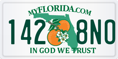 FL license plate 1428NO