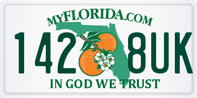 FL license plate 1428UK