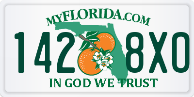 FL license plate 1428XO