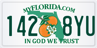 FL license plate 1428YU