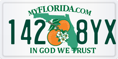 FL license plate 1428YX