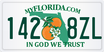 FL license plate 1428ZL