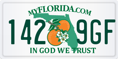 FL license plate 1429GF