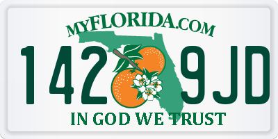FL license plate 1429JD
