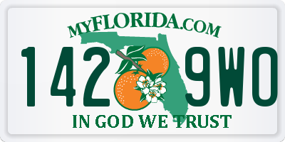 FL license plate 1429WO