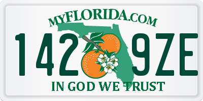 FL license plate 1429ZE