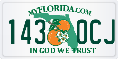 FL license plate 1430CJ