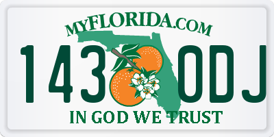 FL license plate 1430DJ