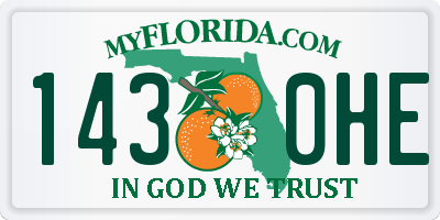 FL license plate 1430HE