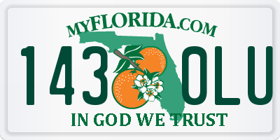 FL license plate 1430LU