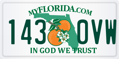 FL license plate 1430VW