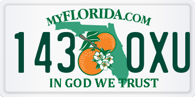 FL license plate 1430XU