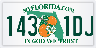 FL license plate 1431DJ