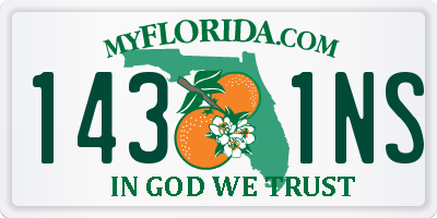 FL license plate 1431NS
