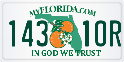 FL license plate 1431OR
