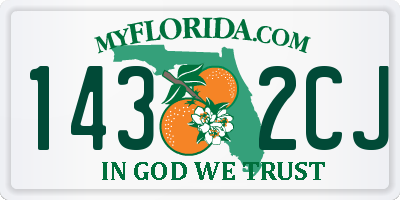FL license plate 1432CJ