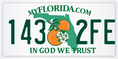 FL license plate 1432FE