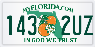 FL license plate 1432UZ