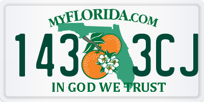 FL license plate 1433CJ