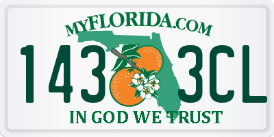 FL license plate 1433CL