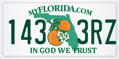 FL license plate 1433RZ