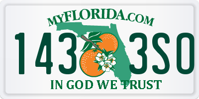 FL license plate 1433SO