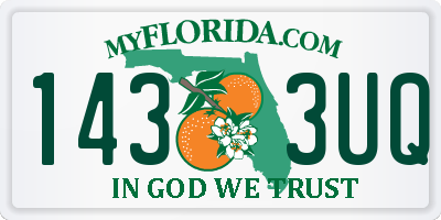 FL license plate 1433UQ