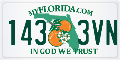 FL license plate 1433VN