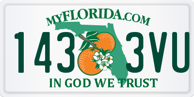 FL license plate 1433VU