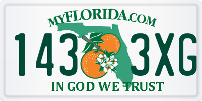 FL license plate 1433XG