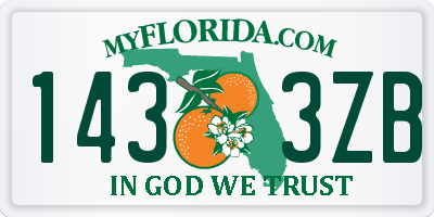 FL license plate 1433ZB