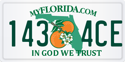 FL license plate 1434CE