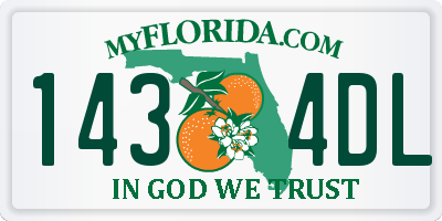 FL license plate 1434DL