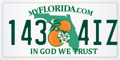 FL license plate 1434IZ