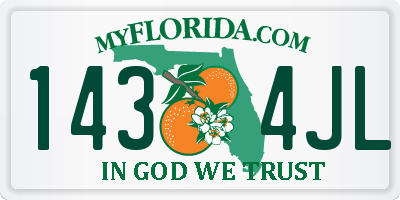 FL license plate 1434JL