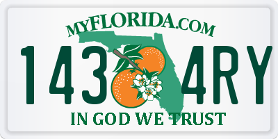 FL license plate 1434RY