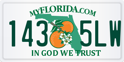 FL license plate 1435LW