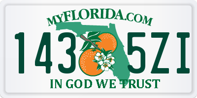 FL license plate 1435ZI