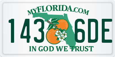 FL license plate 1436DE
