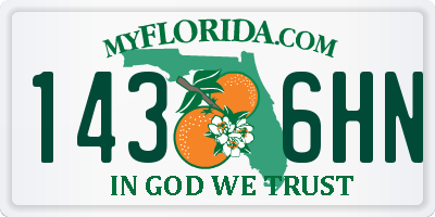 FL license plate 1436HN