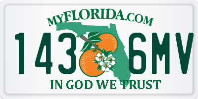 FL license plate 1436MV