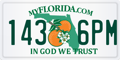 FL license plate 1436PM