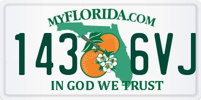 FL license plate 1436VJ