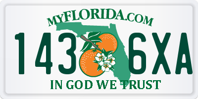 FL license plate 1436XA