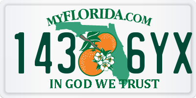 FL license plate 1436YX